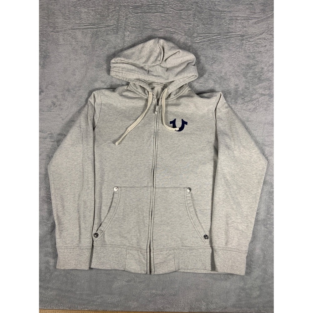 True Religion Brand Jeans World Tour Fashion For The Senses Mens L Gray Hoodie